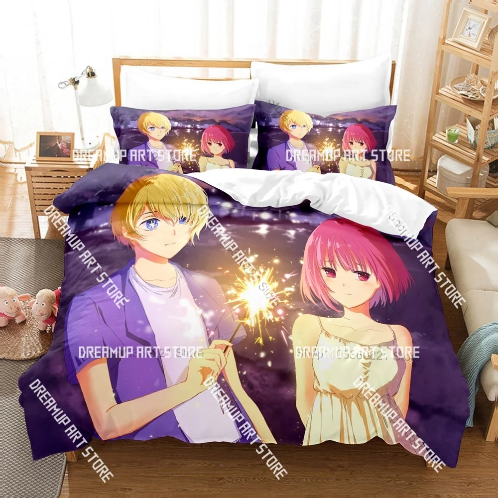 3D Printed Anime Oshi No Ko Bedding Set for Boys Girls Duvet Cover Pillowcase Twin Queen King Full Single Double Sizes