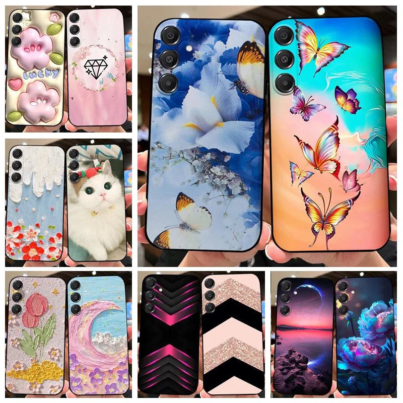 For Samsung Galaxy F15 M15 5G Case Shockproof Soft TPU Silicone Back Cover For Samsung A35 A55 Phone Case F M 15 A 35 55 Coque