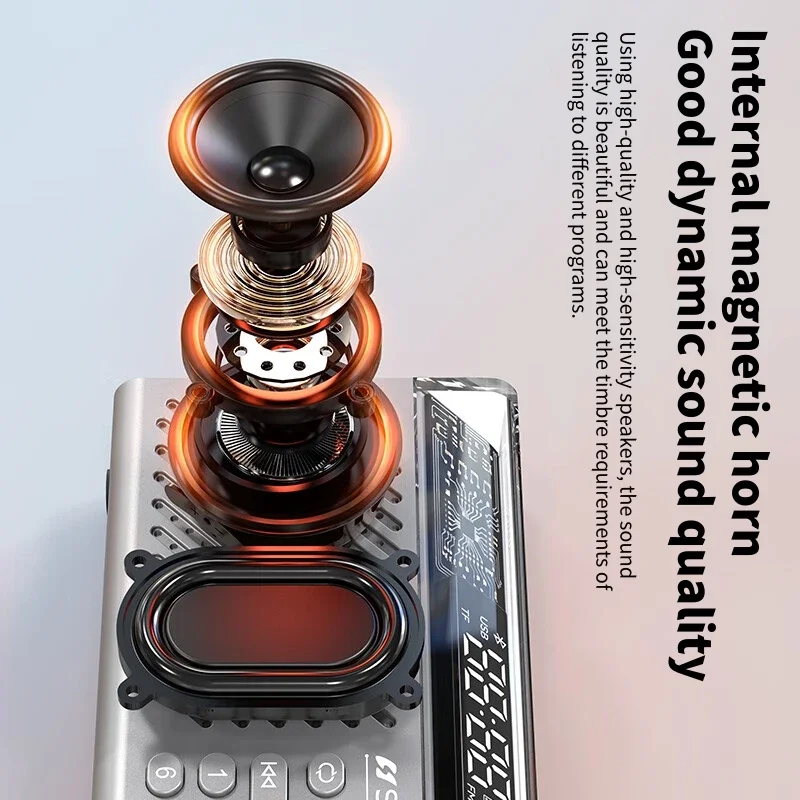 휴대용 FM 라디오 MP3 워크맨 TF/USB 지원 블루투스 무선 스피커 야외 스포츠 미니 디지털 노래 주문기