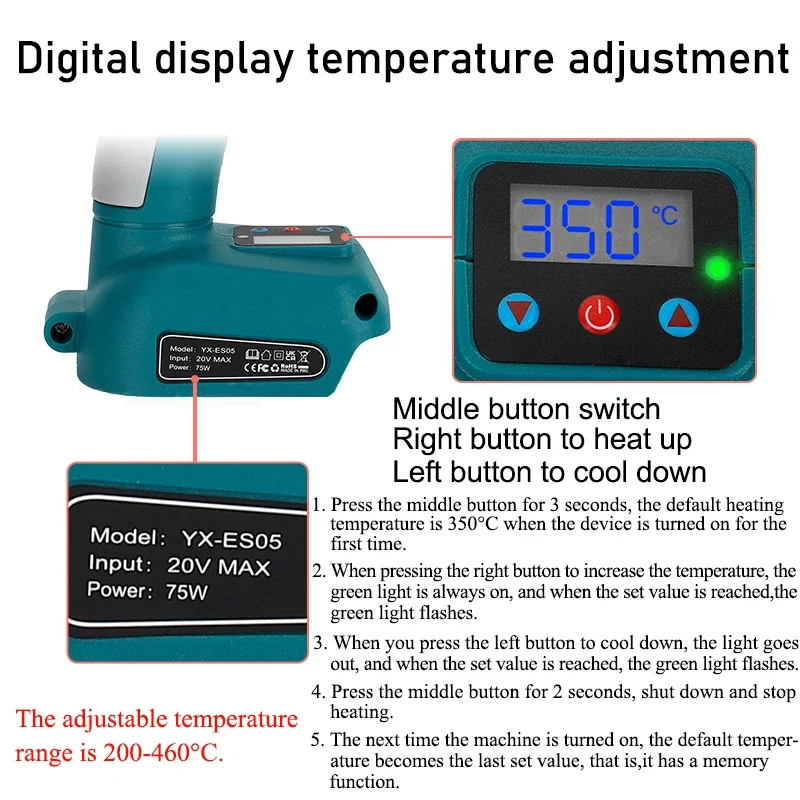 Portable Cordless Automatically Send Tin Electric Soldering Iron Gun for Makita/Dewalt/Milwaukee/Bosch 18V Lithium Battery