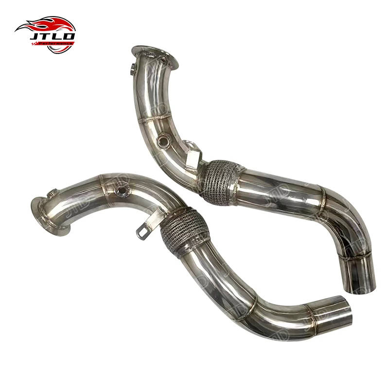JTLD Exhaust DownPipe for BMW m550xi g30 Straight through polished stainless steel