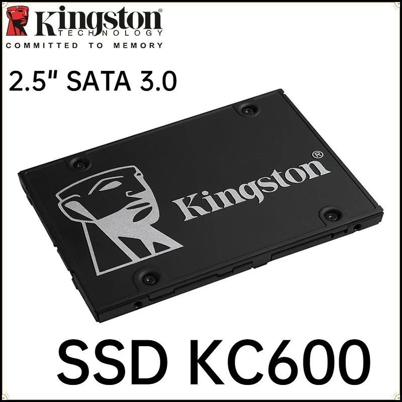 Kingston 2.5" SATA 3.0 SSD KC600 Solid State Drive 256GB 512GB 1TB 3D TLC internal Hard Drive for Laptop and Desktop Computer