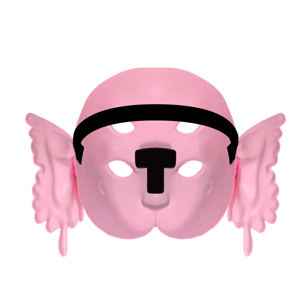 Maschera per porta-baracavi di muffin martellari puntelli per Cosplay maschera rosa fai da te accessorio per feste di Halloween