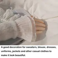 1 Pair Lace Cuffs Arm Cover Sweater Decorative Gloves Fake Sleeve Detachable Sun Protection Sleeve Cuffs Ruffles Elbow Sleeve 6