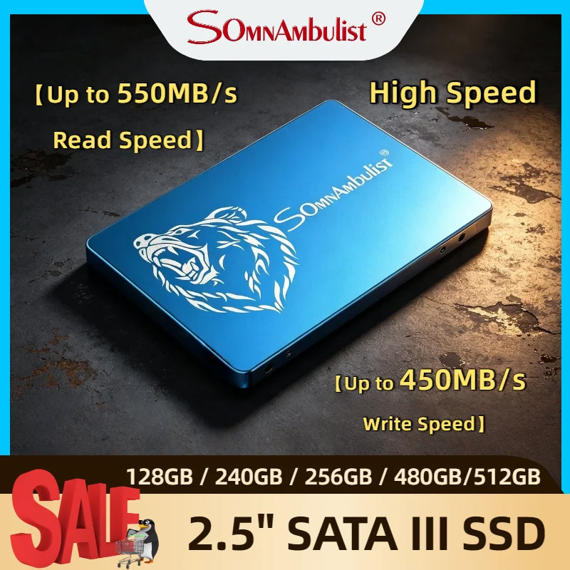 Unidad de Estado Sólido Interna SomnAmbulist H650 de 1 TB, SSD de 2.5 Pulgadas, SATA III de 6 Gb/s, hasta 550 MB/s para Computadora Portátil y de Escritorio