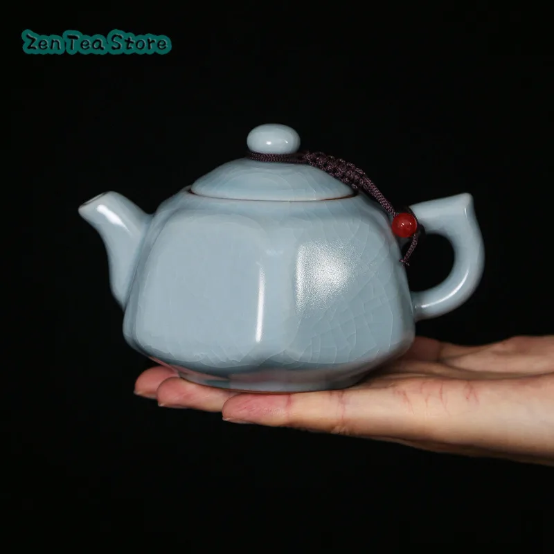 Ru Kiln Tea Pot Set A Single Person Tea Machine Pure Handmade Pieces Can Be Used To Support The Family Ceramic Small Tea Set