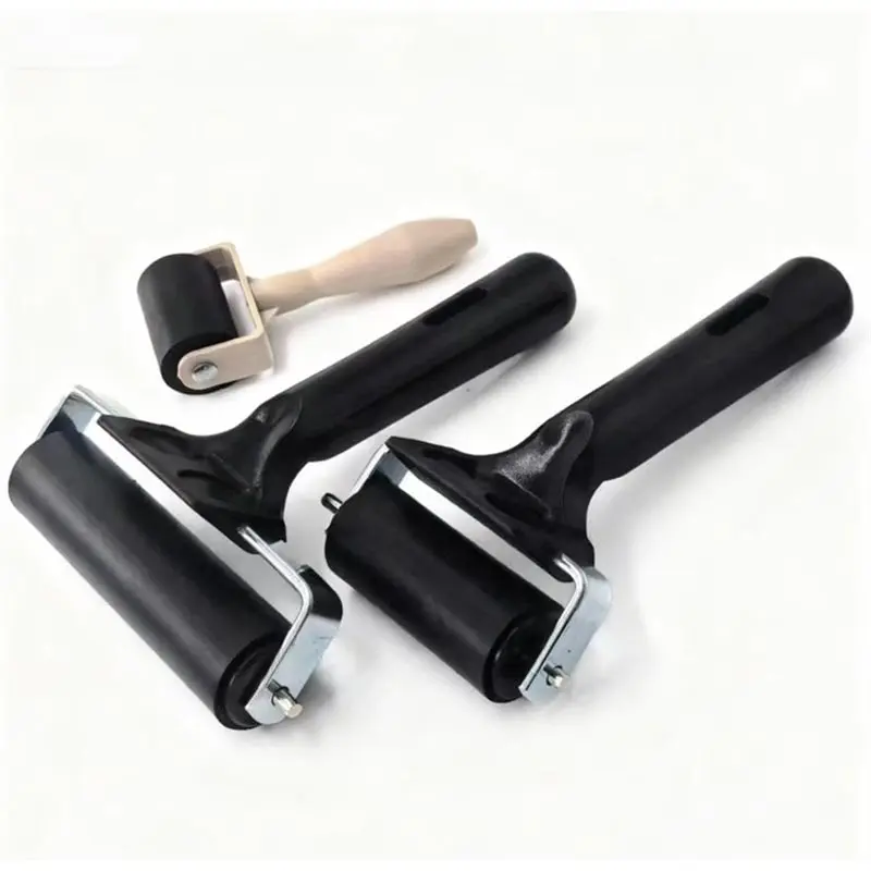 

Жесткие резиновые ролики Brayer премиум-класса (3 шт.), 1,4/2,4/4 дюйма для печати, тиснения чернил, обоев, художественных поделок и строительства