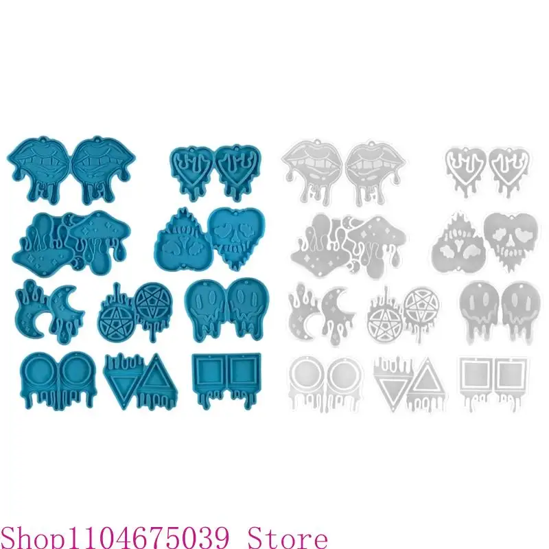 

5ASD для треугольника круглой серьги чары эпоксидная смоля Силиконовая плесень