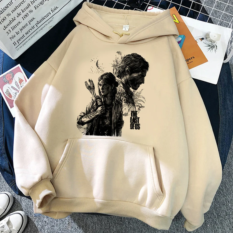 the last of us hoodies male printed Korea streetwear grunge male clothing pullover anime graphic