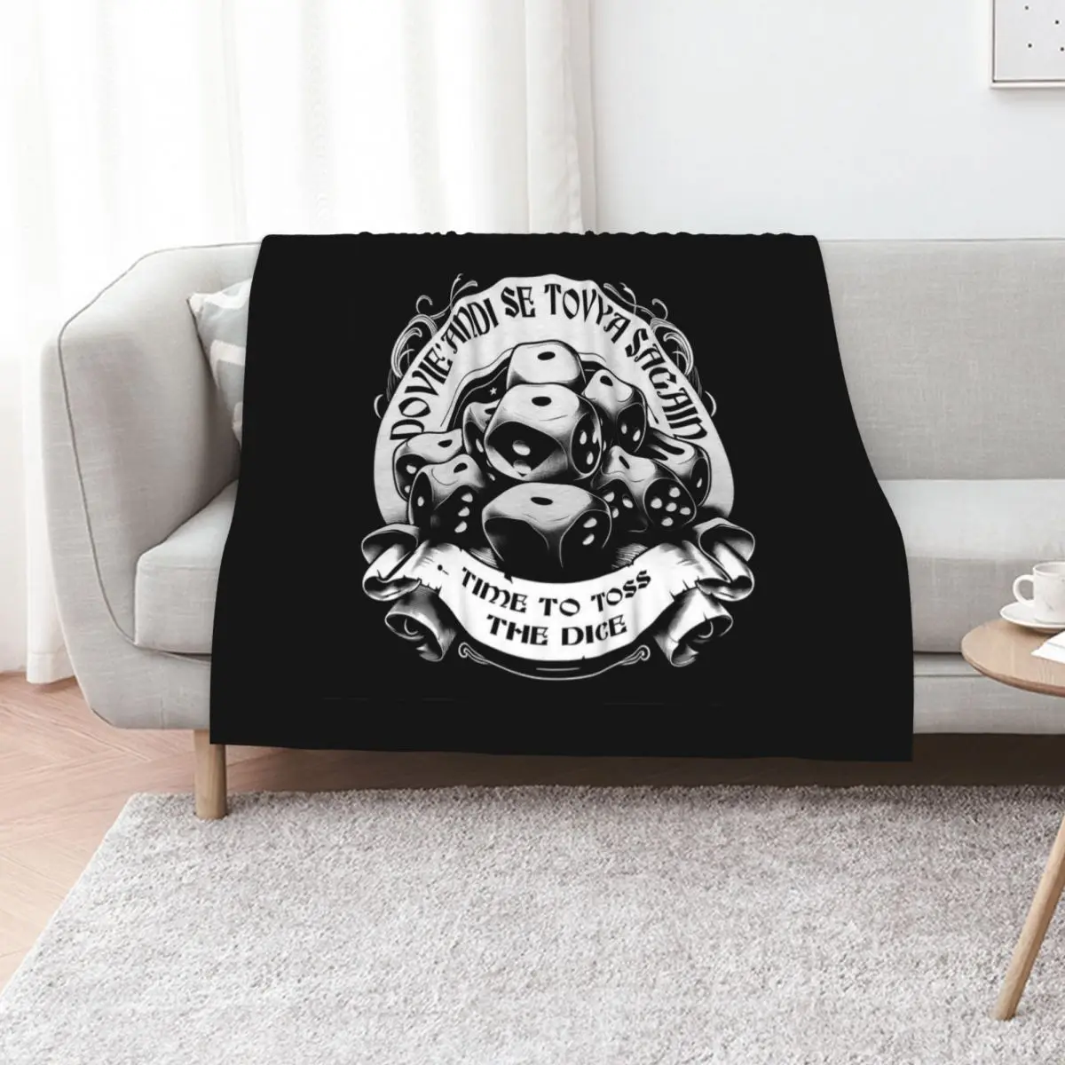 Time To Toss The Dice - Wheel of Time Throw Blanket Machine Washable Soft Warm Blanket