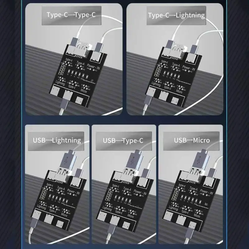 652F Multifunctional Cable Diagnostic Tool Detects Smartphone Type C Chargers Heat Resistant ABS Construction