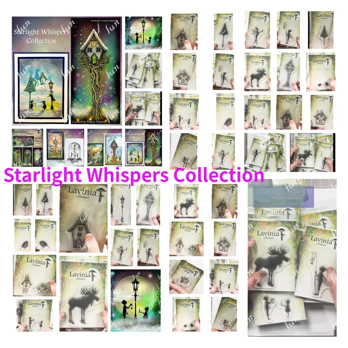 

Starlight Whispers Collection Silicone Stamps 2024 Halloween Haunted House Tree Handmade DIY Embossing Scrapbook Crafts