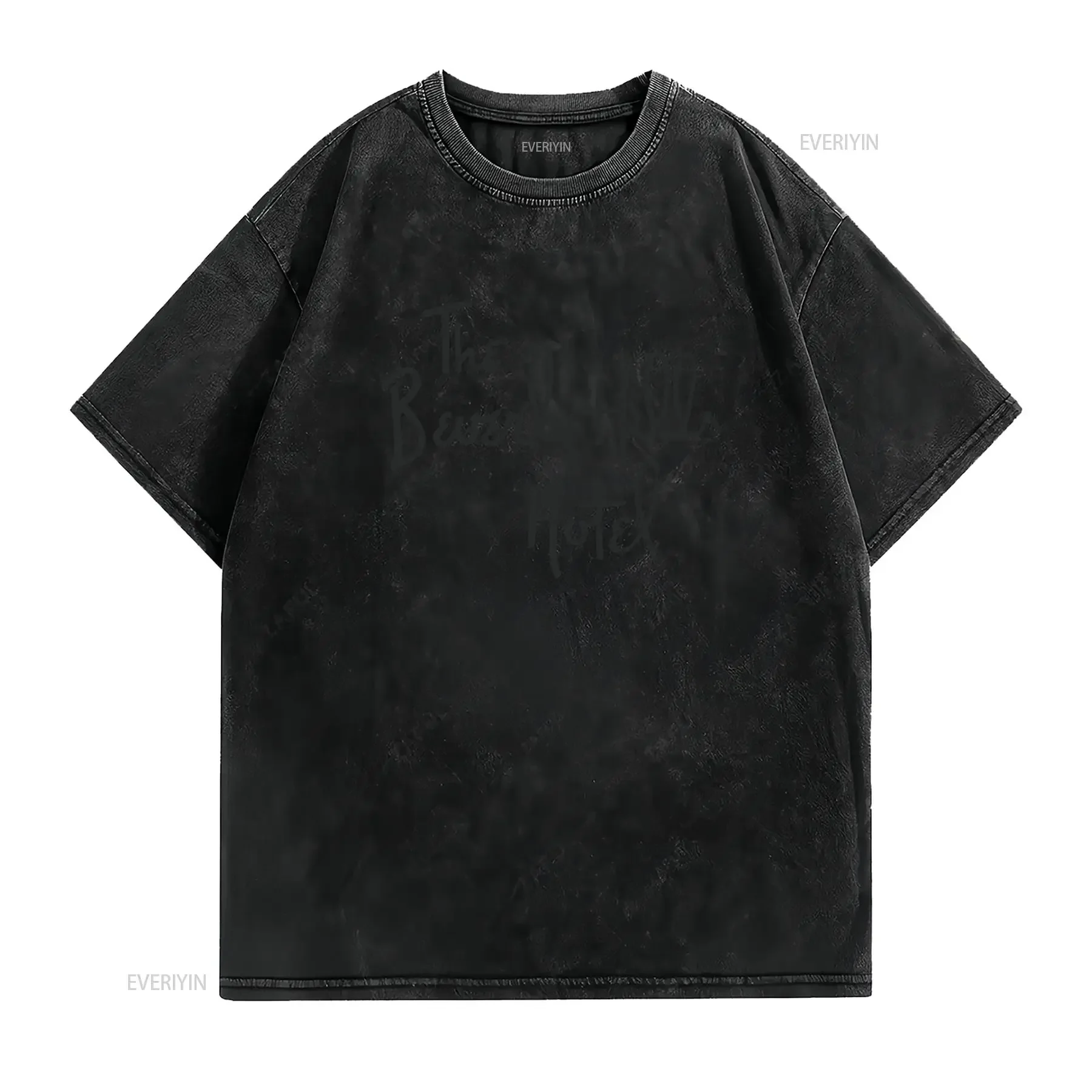 Beverly Hills vintage style classic worn out T shirt vintage Washed Unisex Stylish Soft designer clothes Breathable Slightly