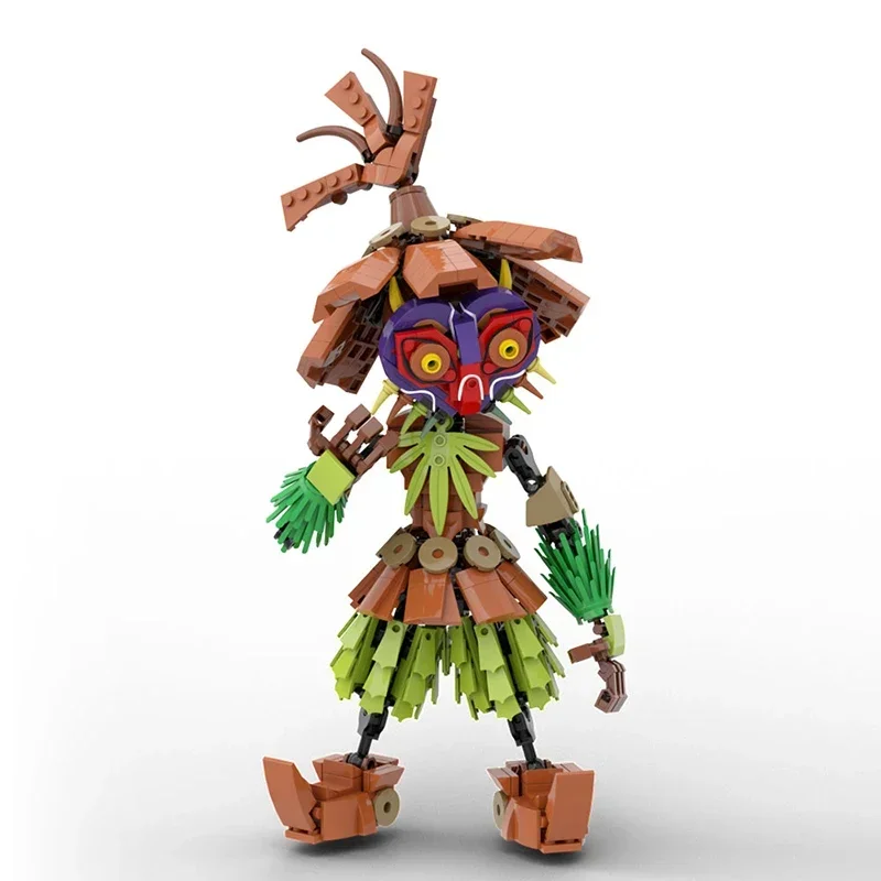 BuildMoc Breath of The Wild Master Sword Skull Kid Building Blocks Set BOTW Hyrule Eldritch Trickster Toys For Children Kid Gift