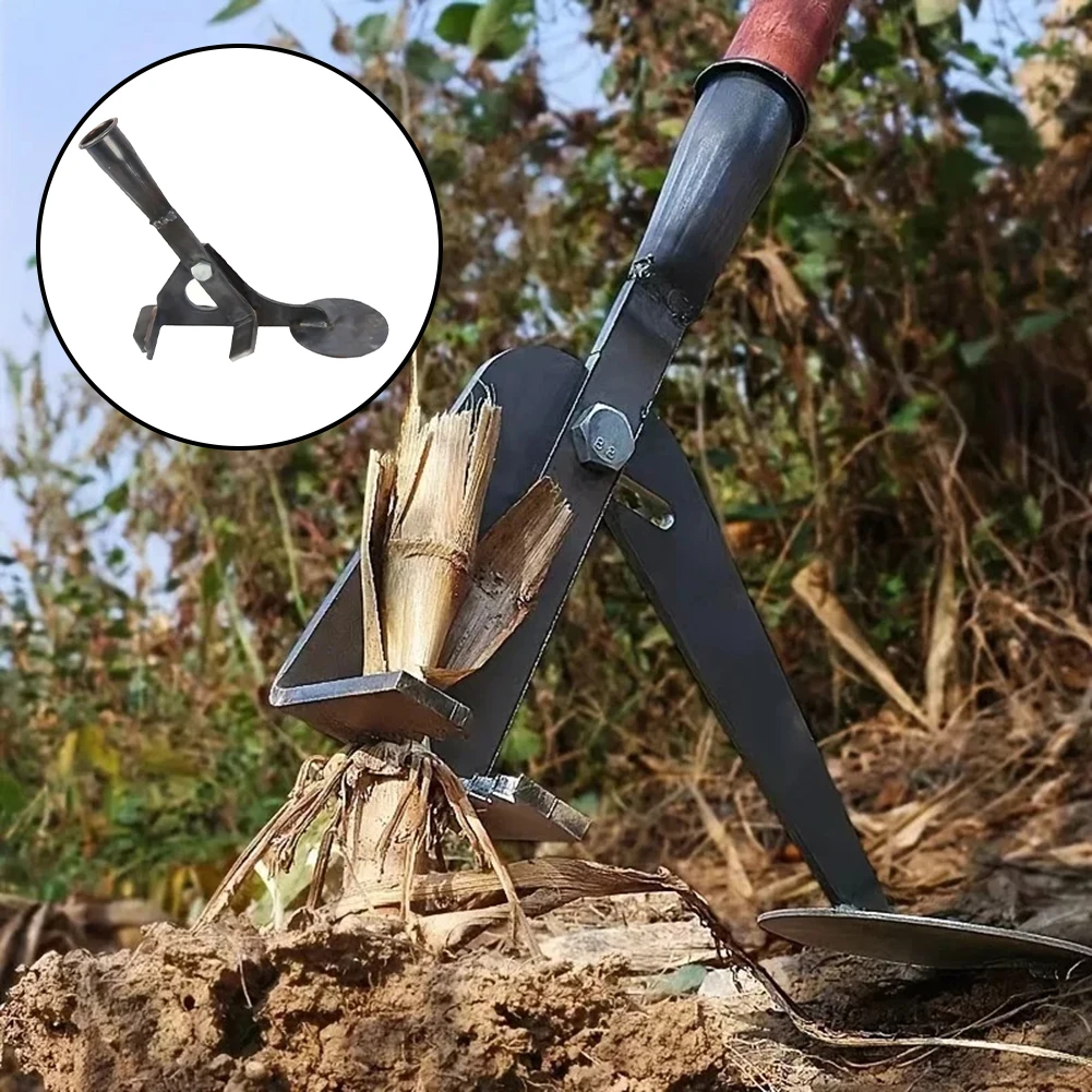 Carbon Steel Manual Root Puller for Corn Cotton Eggplant Peppers - Garden Farm Weeding Tool with Rust Resistant