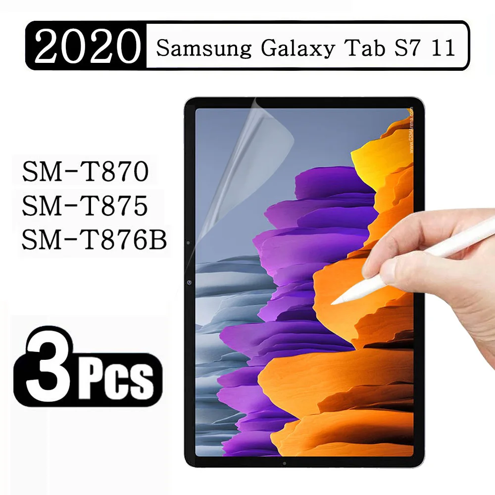 

(3 Packs) Paper Feel Film For Samsung Galaxy Tab S7 11 2020 SM-T870 SM-T875 SM-T876B Like Writing On Paper Screen Protector