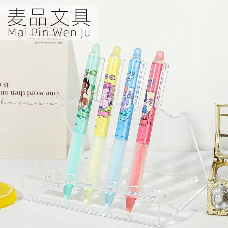 24PCS Disney Princess Creative Neutral Pen Soft Grip Pressure Pen Office and Learning Supplies Stationery Ballpoint Pen Gift