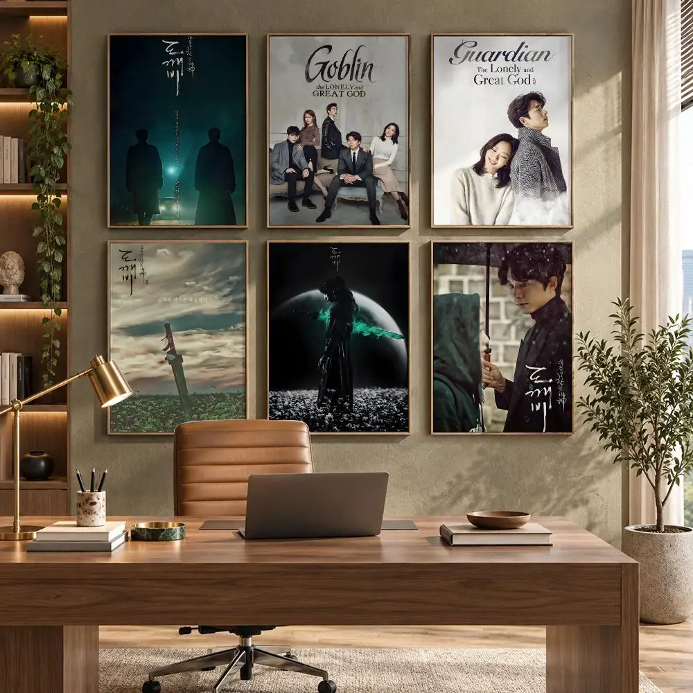 Guardian The Lonely and Great God TV Poster HD Waterproof Wall Decal for Study, Living Room & Garage, DIY Great Gift for Fans