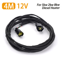 4M 12V/24V Diesel Heater Diesel Heater Cable Adapter 2kw 5kw 8kw Diesel Heater Lcd Screen Extension Cable Car Accessories