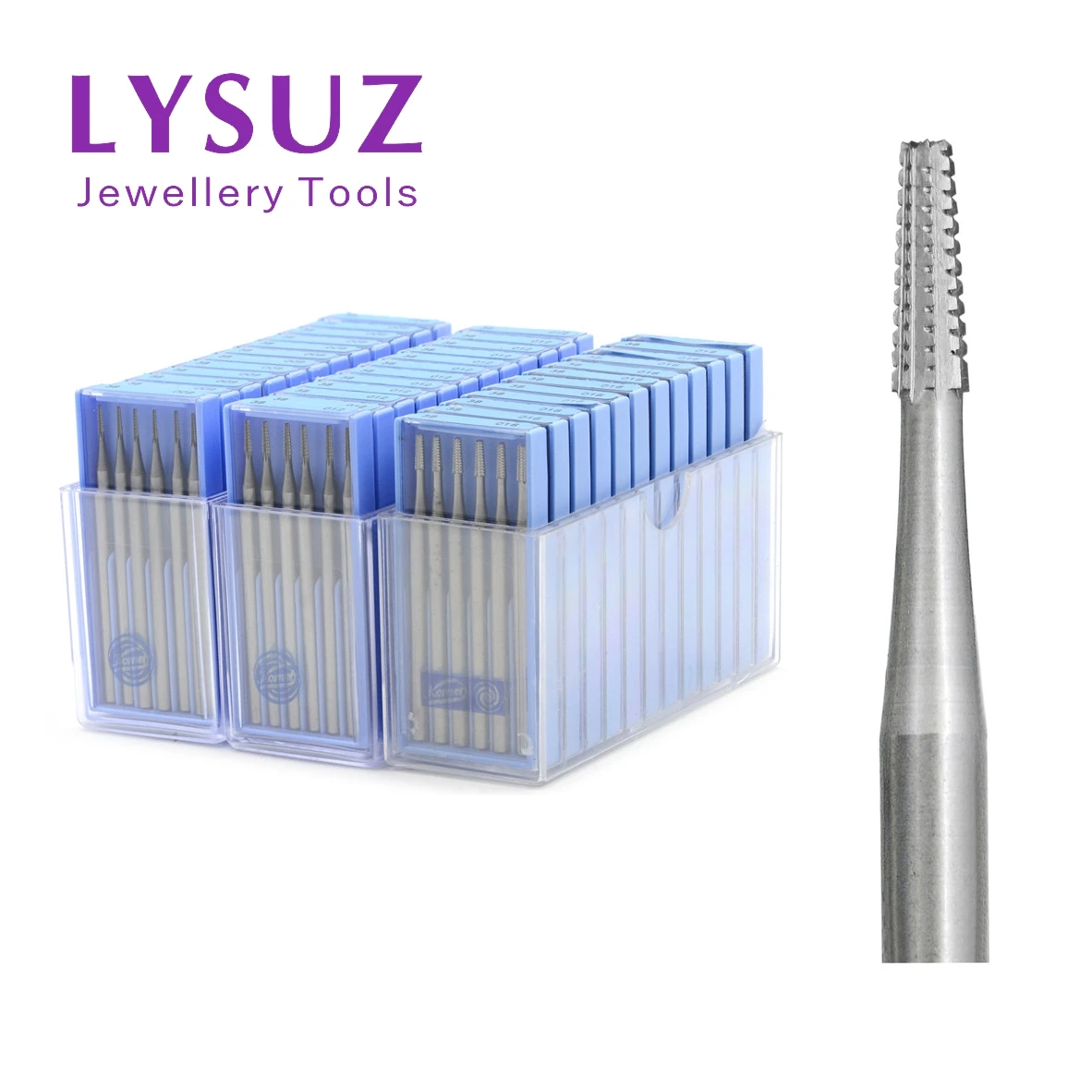 6Pcs Germany F38 Gradient Tooth Burs Grinding Head Wooden Core Mirco Carving Crafts Drill Bit Gold Silver Jewelry Making Tools