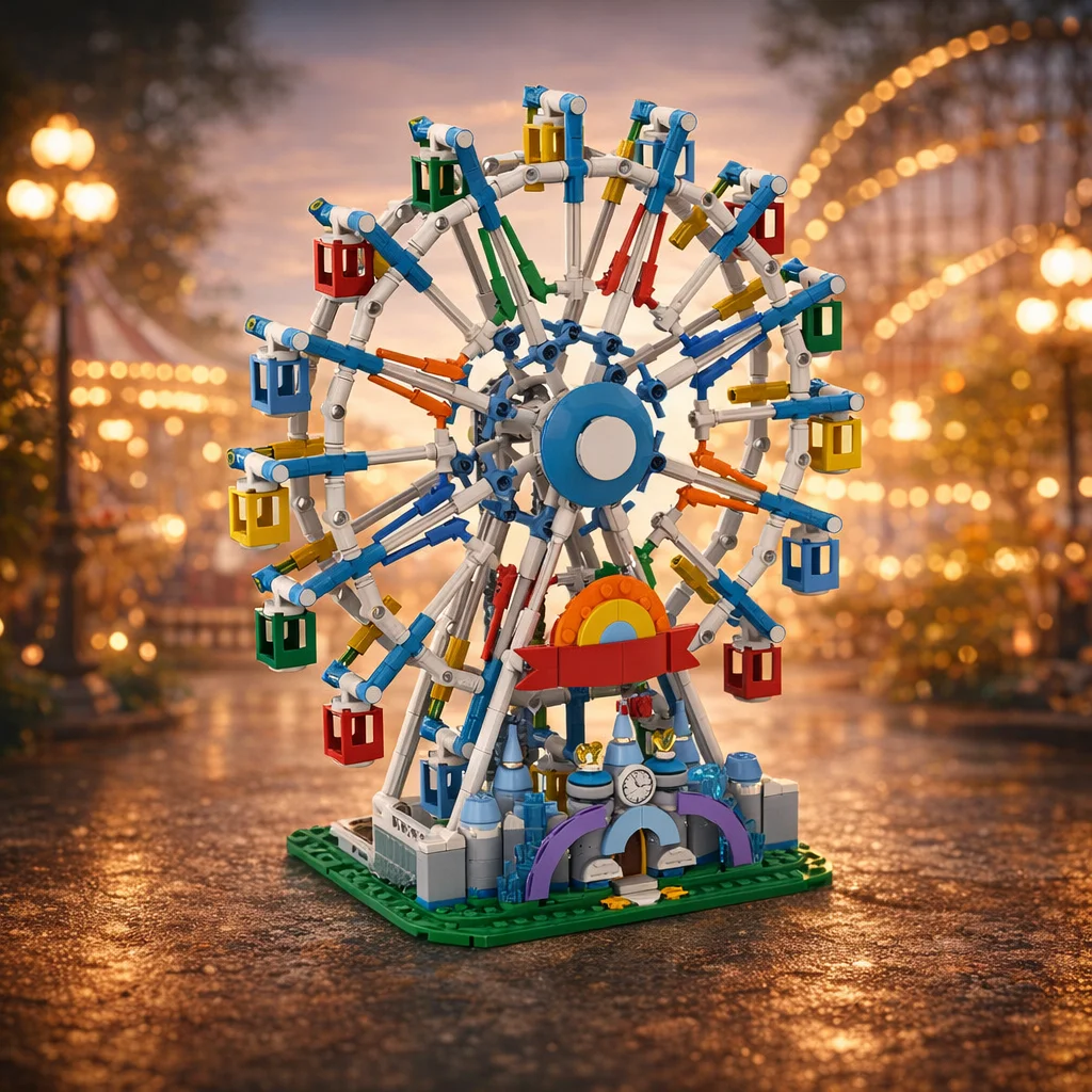 

Creative Urban Ferris Wheel Building Blocks City Architecture Model DIY Desktop Decor Gift