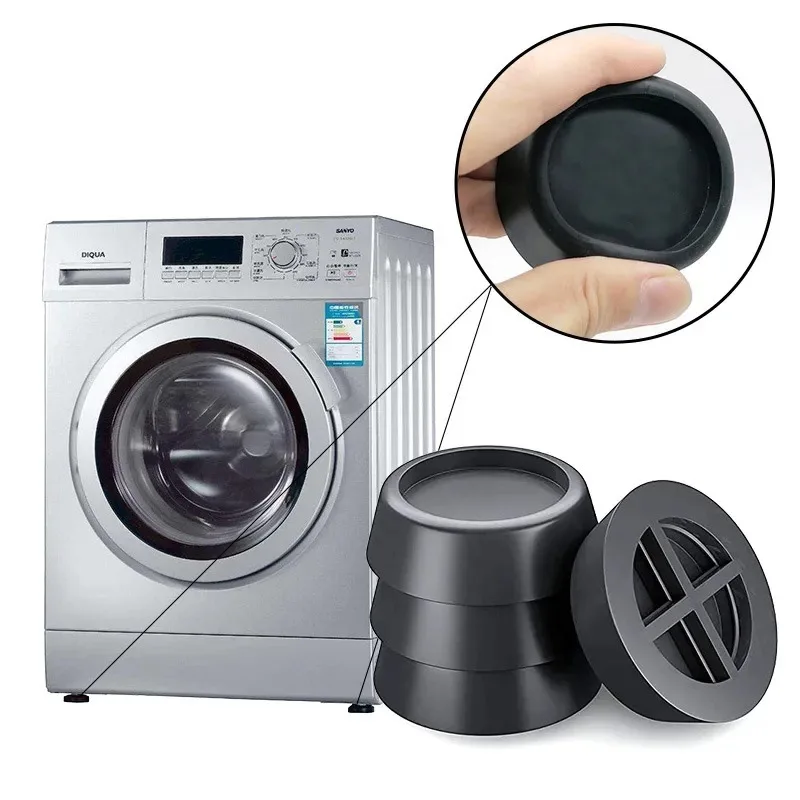 4pcs Washing Machine Anti Vibration Pads Rubber Feet Legs Mat Anti-vibration Pad Universal Noise-reducing Leg Base for Furniture