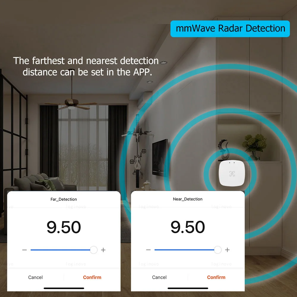 Zigbee 3.0 Human Presence Sensor Tuya Wifi MmWave Radar Detector Smart Home Motion Sensor With Intensity Detection