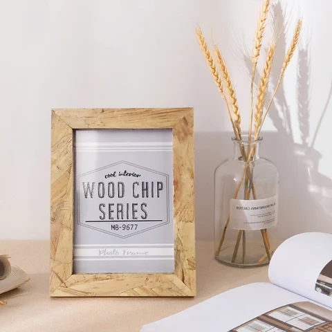 กรอบรูปไม้ตกแต่งบ้าน กรอบรูปงานแต่งงาน คู่รัก รูปทรงสี่เหลี่ยมผืนผ้า กรอบรูปขนาดเล็ก ของตกแต่งโต๊ะทำงาน ของขวัญสร้างสรรค์ สไตล์ไม้