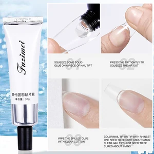 Starker fester Nagelkleberkleber, 30 g, für Strasssteine/falsche/helle Nägel, schnelles Trocknengel, tun Sie es, professioneller Schönheitssalon, Manikürekleber * & # 8 Hauptverkaufskleber mit Glitzer - №3