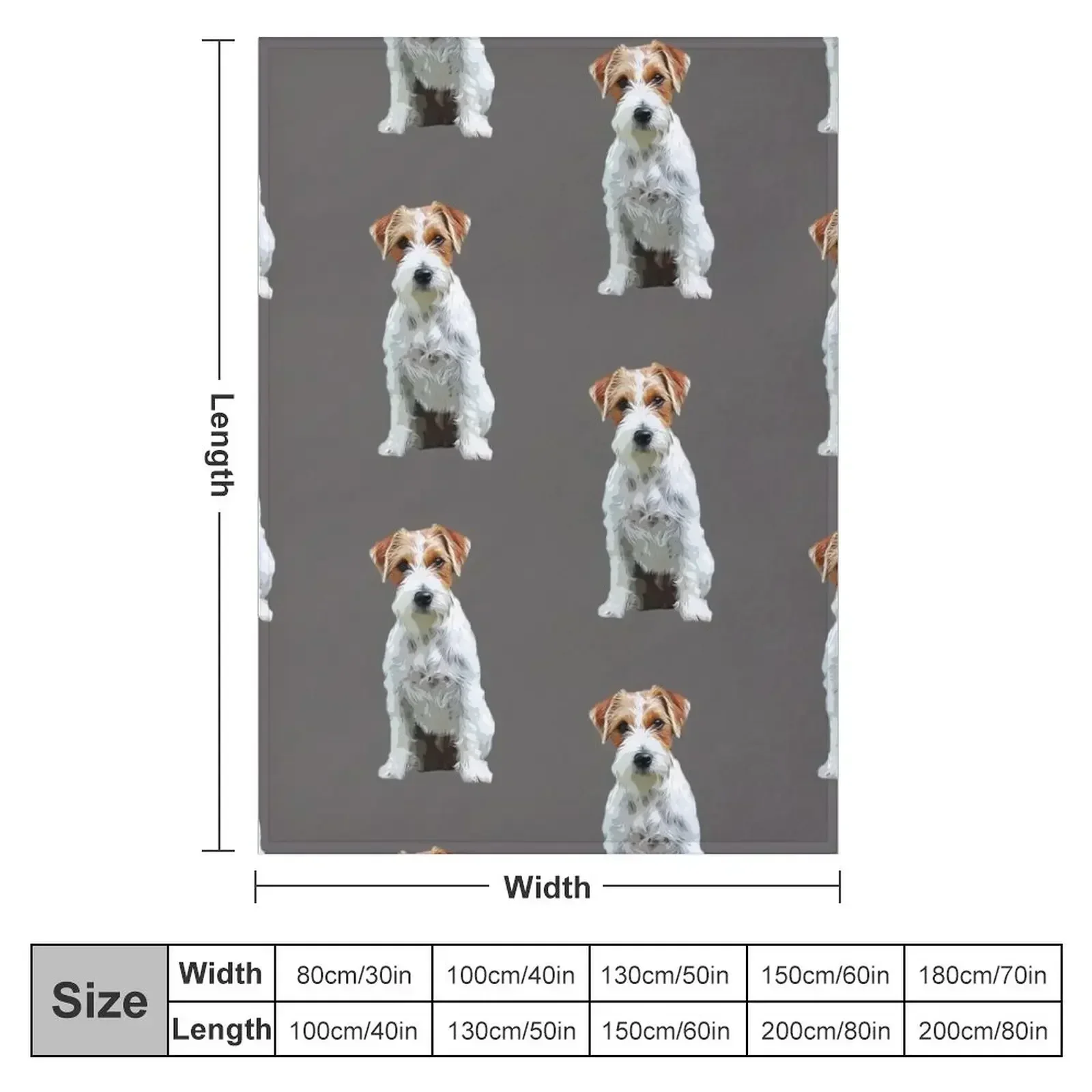 Jack Russell Terrier Rough Coat Throw Blanket couch cozy soft plush fuzzy picnic outdoor blanket