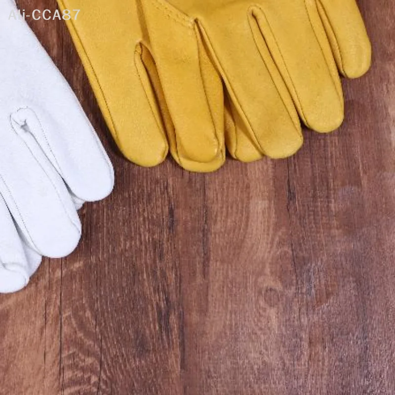 FEIMA Work Gloves Sheepskin Leather Workers Work Welding Safety Protection Garden Sports Motorcycle Driver Wear-resistant Gloves
