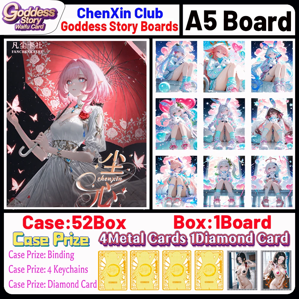

2025 новейший FANCHEN Club «CHENXIN» доски «Goddess Story», чехол для карт, коллекция игровых карт, редкая коробка-бустер Doujin, детские игрушки, подарки