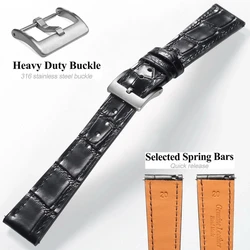 HEMSUT High Quality Genuine Leather Watch Band Quick Release Handmade Cowhide Straps For Men 18MM 19MM 20MM 21MM 22MM