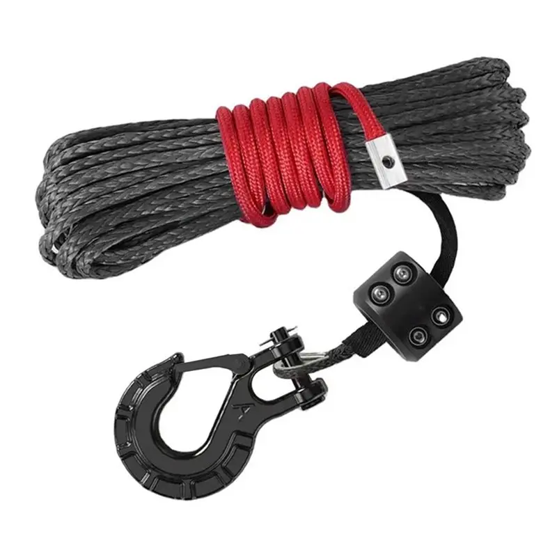 24-Hour Delivery Synthetic Winch Rope, 1/4 Inch X 50Ft- 10, 000LBS Rating- For Offroad Vehicles, 4WD ATV UTV Winch Line Cable