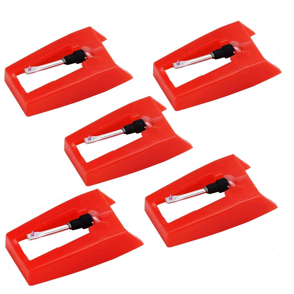 ABNP platenspeler naalden vervanging, 5-pack draaitafel vervangende naald voor vinyl platenspeler LP fonograaf,