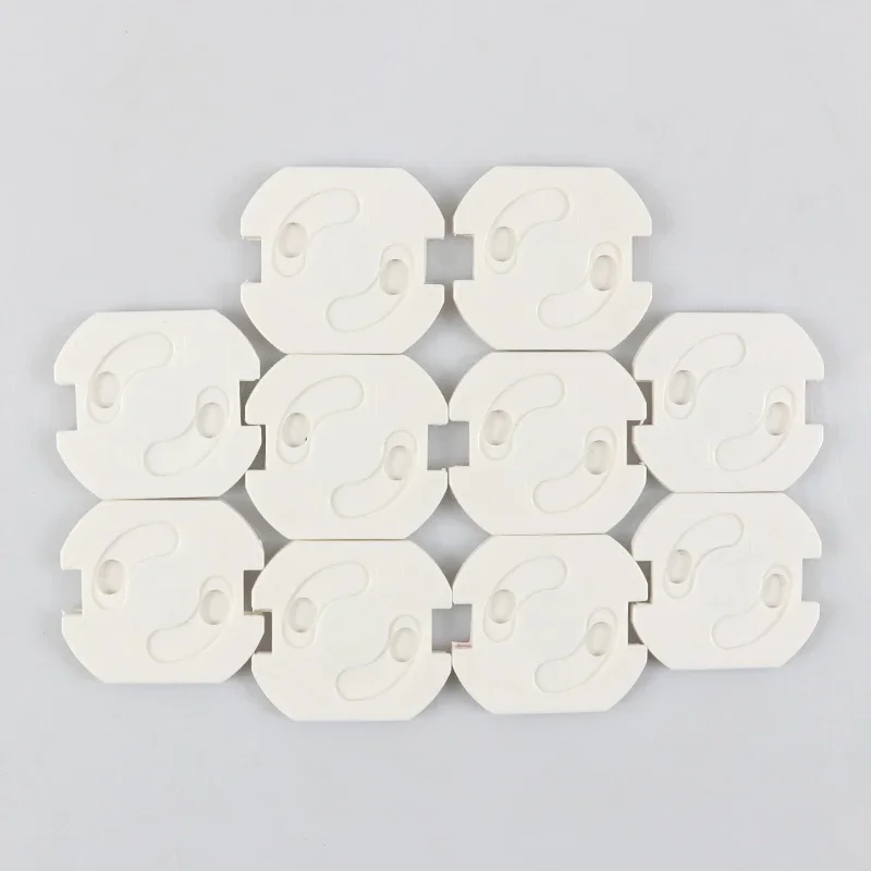 7pcs Baby Safety Rotate Cover 2 Hole Round European Standard Electric Protection Children Socket Plastic Security Locks