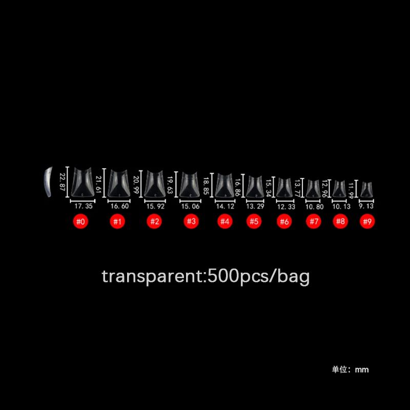 Picture 5: 500Pcs Short Square Acrylic Nail Tips Straight Gel Nails Extension System Half Cover False Nails Tip Manicure Tool