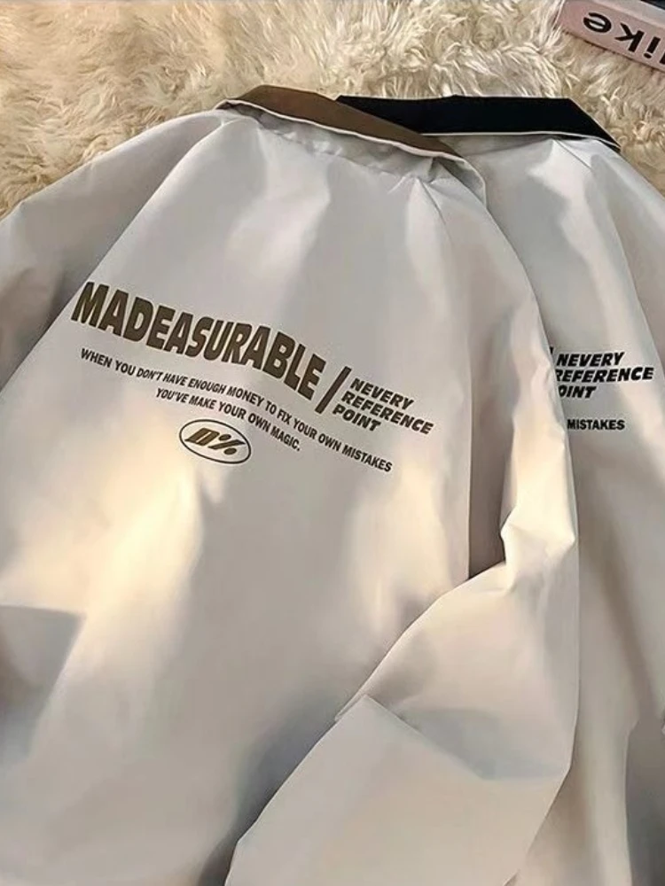 HOUZHOU Harajuku Oversized Black Jackets Women Double-sided Long Sleeve Outdoor Reversible Windproof Coats Casual Red Jackets