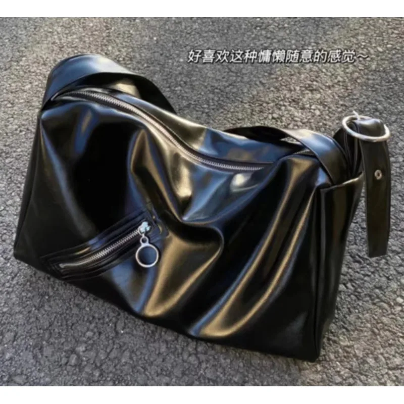 Sac à Main en Cuir Souple pour Femme, Sacoche de Grande Capacité, Décontractée, de Haute Qualité, Polyvalent, de Luxe, Y2k