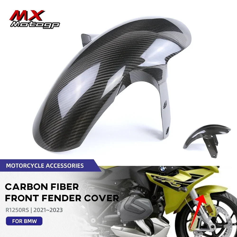 

100% Carbon Fiber Front Wheel Fender Mudguard For BMW R1250RS R1250 RS 2021 2022 2023 Motorcycle Hugger Mud Splash Guard Fender