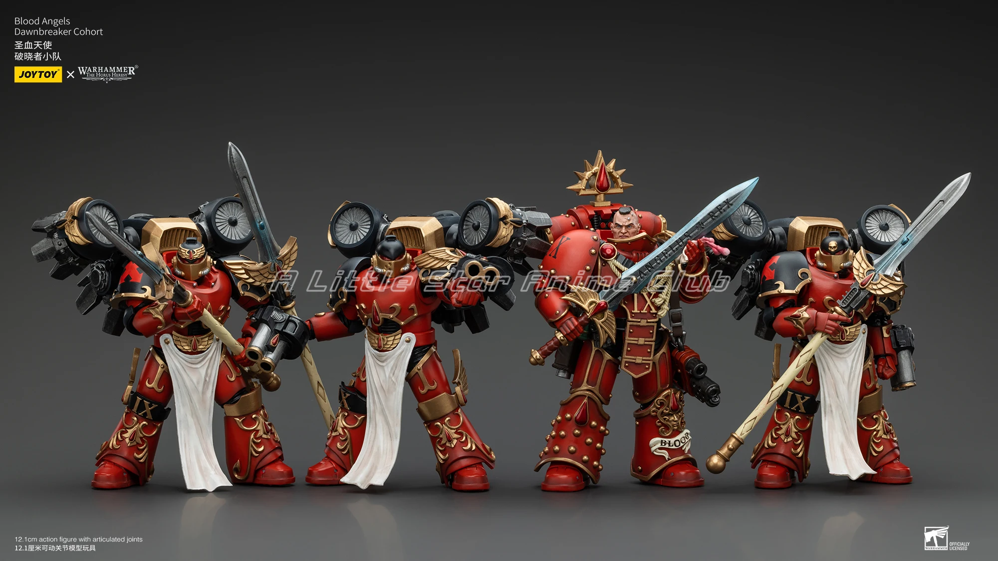 재고 있음 오리지널 JOYTOY 1/18 액션 피규어 Warhammer The Horus Heresy Blood Angels Dawnbreaker Cohort Model