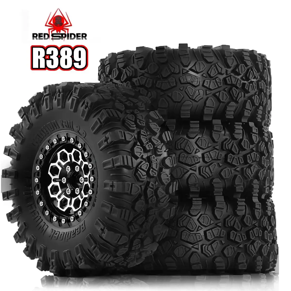 RC Crawler 2.2 Inch Honeycomb Wheel Tire Combo For MJX H8P Bronco YK4083 Axial Gilamon AXP8 Upgrade Modified Replacement Parts