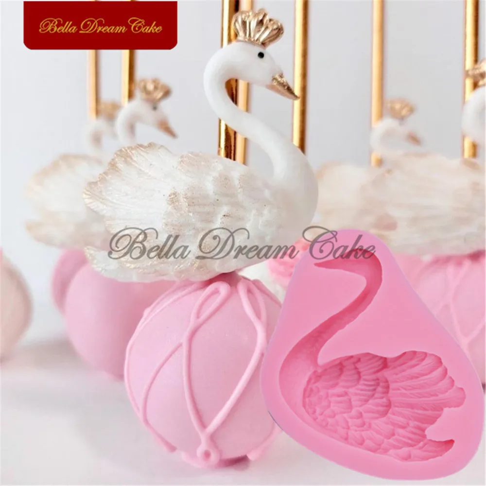 3D Small Size Swan Design Silicone Mold Fondant Chocolate Mould DIY Clay Plaster Model Cake Decorating Tools Kitchen Bakeware