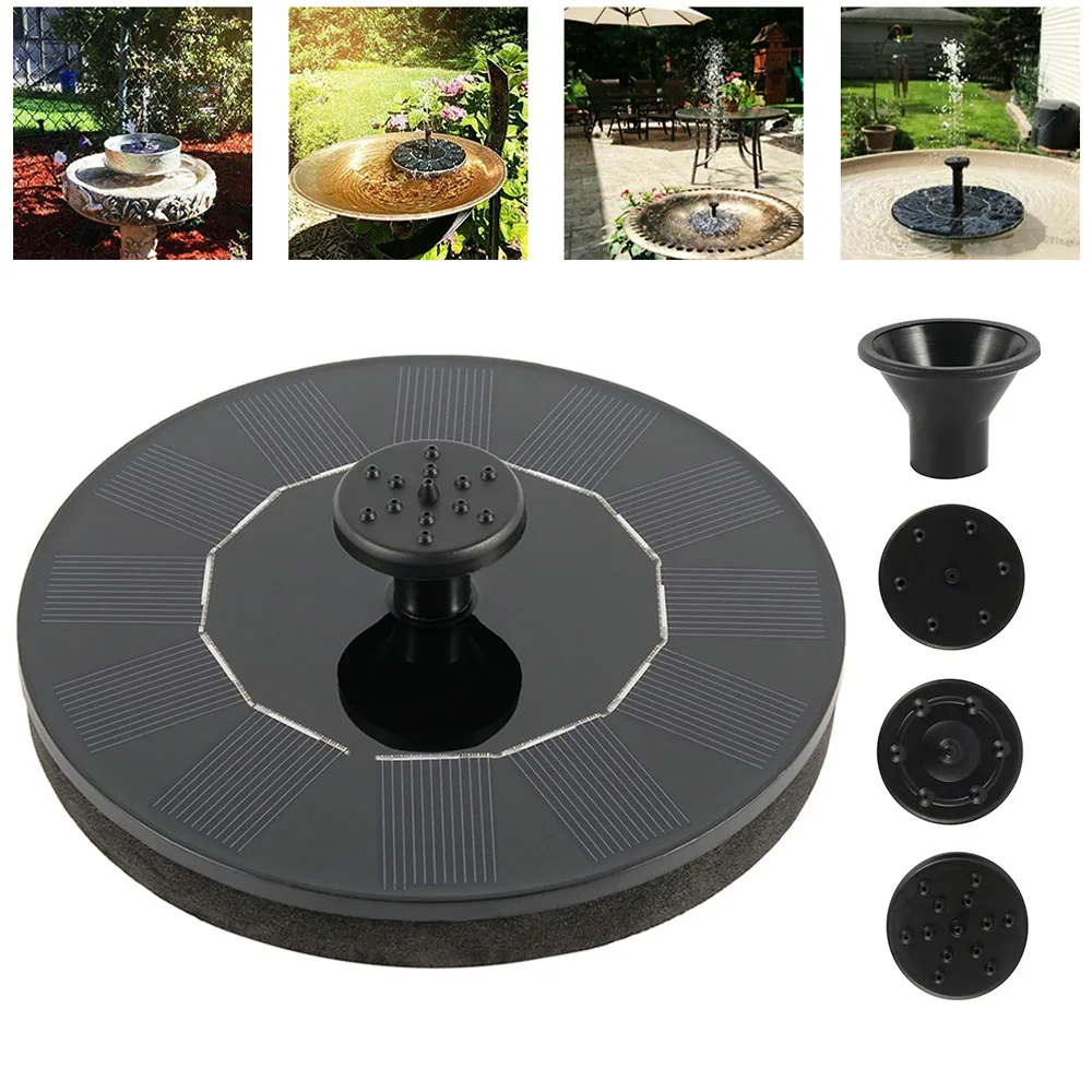 Solar Fountain Pump Garden Solar Powered Water Feature Floating Solar Pond Pump Portable For Pool Fountain Garden Decoration