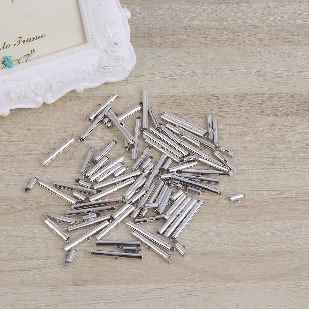 100Pcs Style Brass Tube Spacer Beads DIY Jewelry Making Accessories Earrings Bracelets Necklaces Handmade Craft