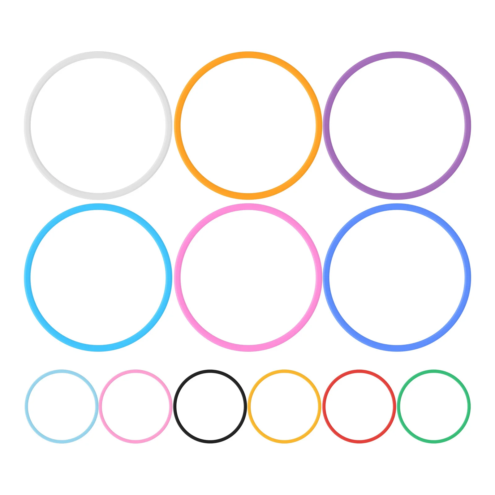 12 szt. Bransoletki w cukierkowych kolorach, ozdobne bransoletki silikonowe, okrągłe, karnawałowe, kolorowe opaski na rękę z żelu krzemionkowego, urocze neonowe.