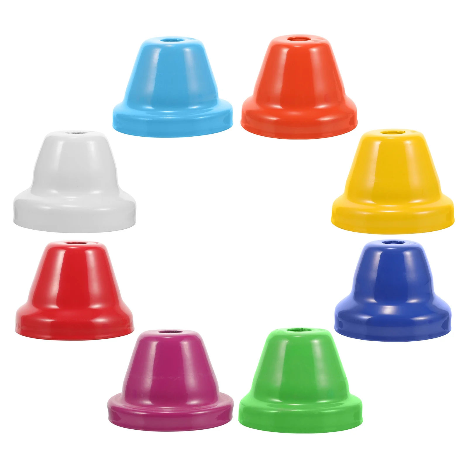 8 قطعة أجراس معدنية للحرف اليدوية الصغيرة الملونة أجراس الزخرفية مجموعة جرس صغيرة للأطفال ملحقات الآلات الموسيقية #3