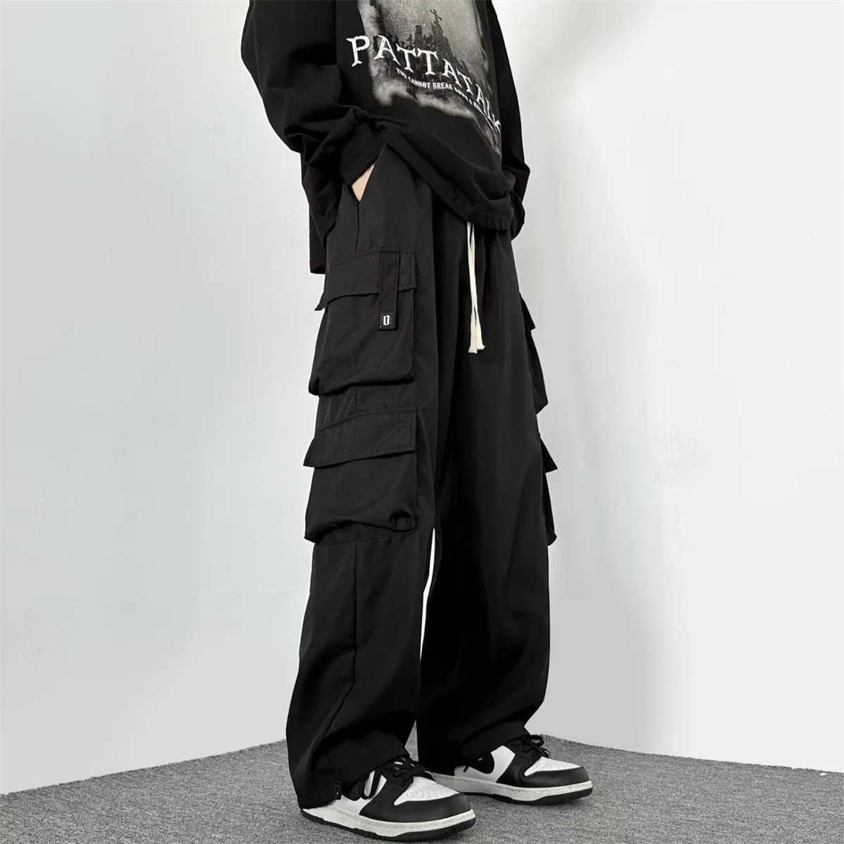 

Новинка 2023 года, мужские комбинезоны с несколькими карманами, американские брюки в стиле хип-хоп, мужские штурмовые брюки Ins High Street на весну и осень