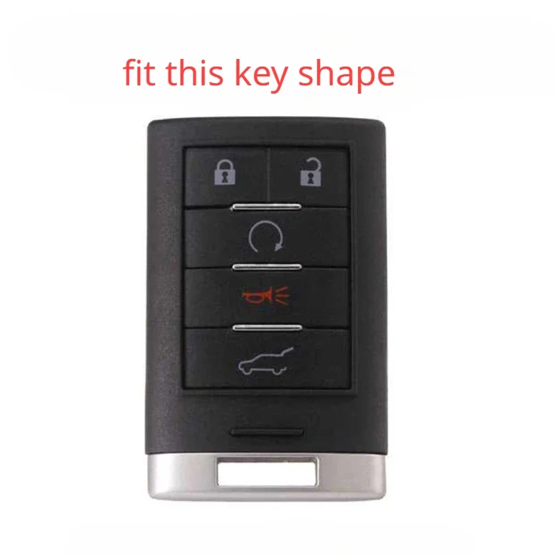 5 Button Tpu Car Key Case Cover for Cadillac DTS STS 2008 2009 2010 2011 2012 2013 2014 CTS SRX XTS ATS Smart Remote Key Shell