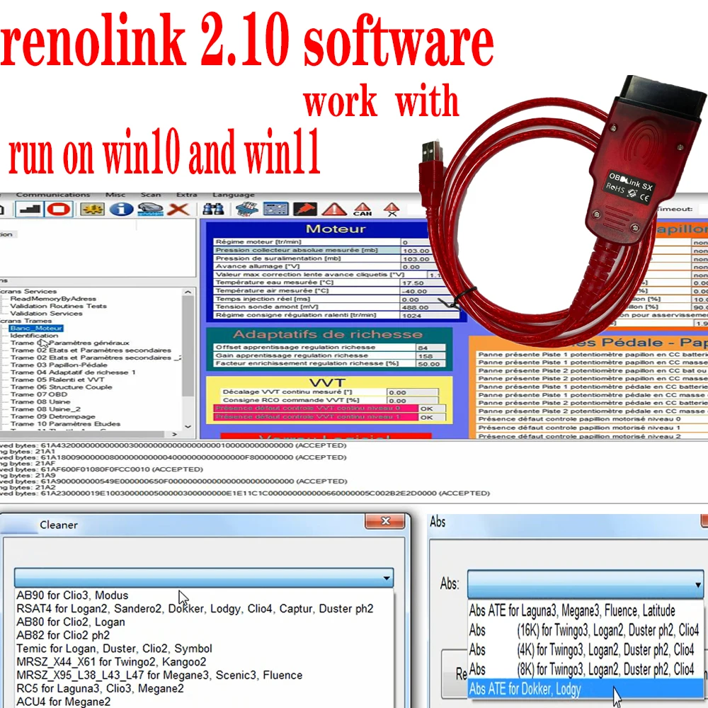 Renolink V2.10 V2.09 OBD2 Programmer USB Diagnostic Updated Software Activation for Renolink 2.10 1.99